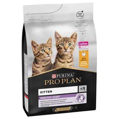 Purina Pro Plan Original Healthy Start Chicken Kitten - храна со пилешко месо за млади мачиња на возраст од 1-12 месеци. Може да се користи за кастрирани мачиња, скотни мачки и мачки доилки